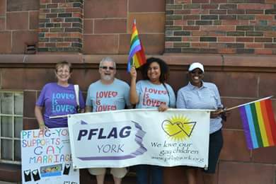 PFLAG York members advocating for Marriage Equality in Downtown York City.